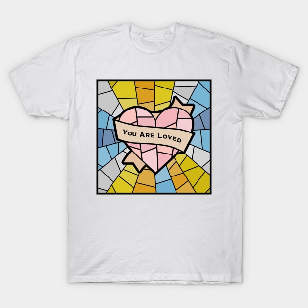 You Are Loved Pride (AroAce) T-Shirt by OctopodArts